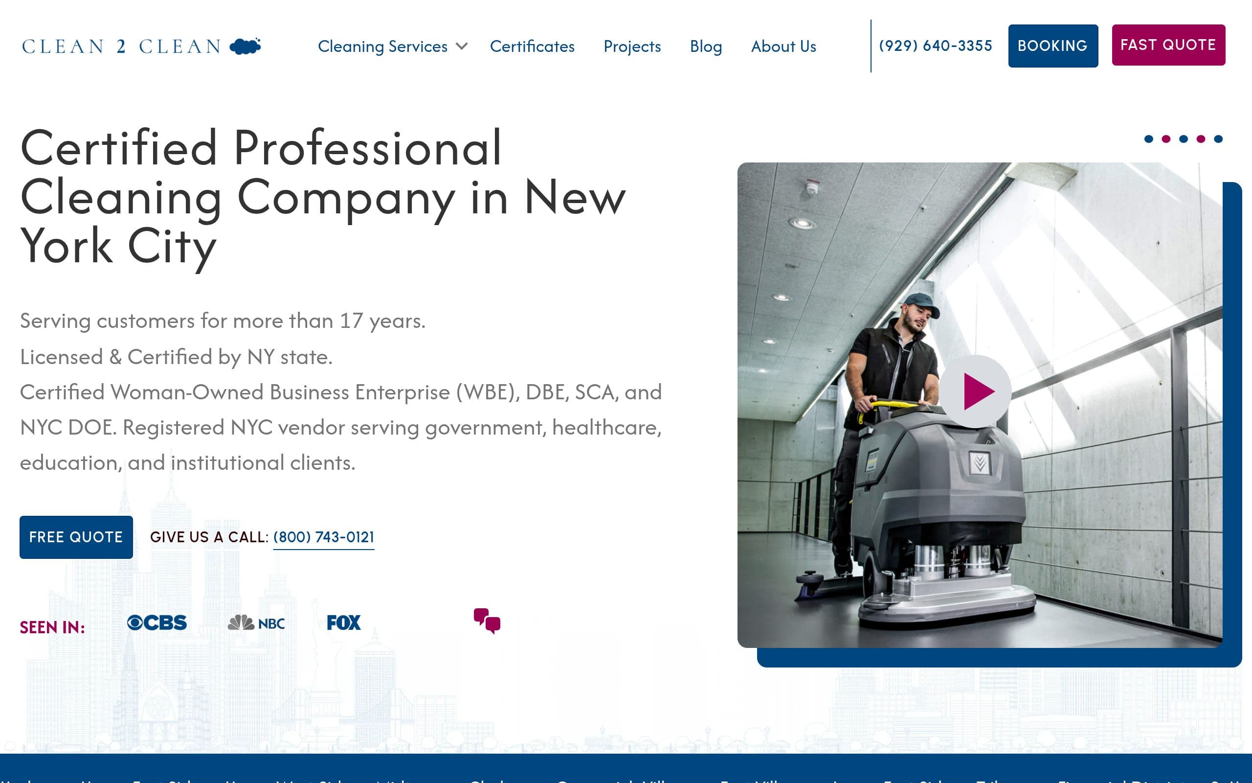 Homepage of Clean2Clean