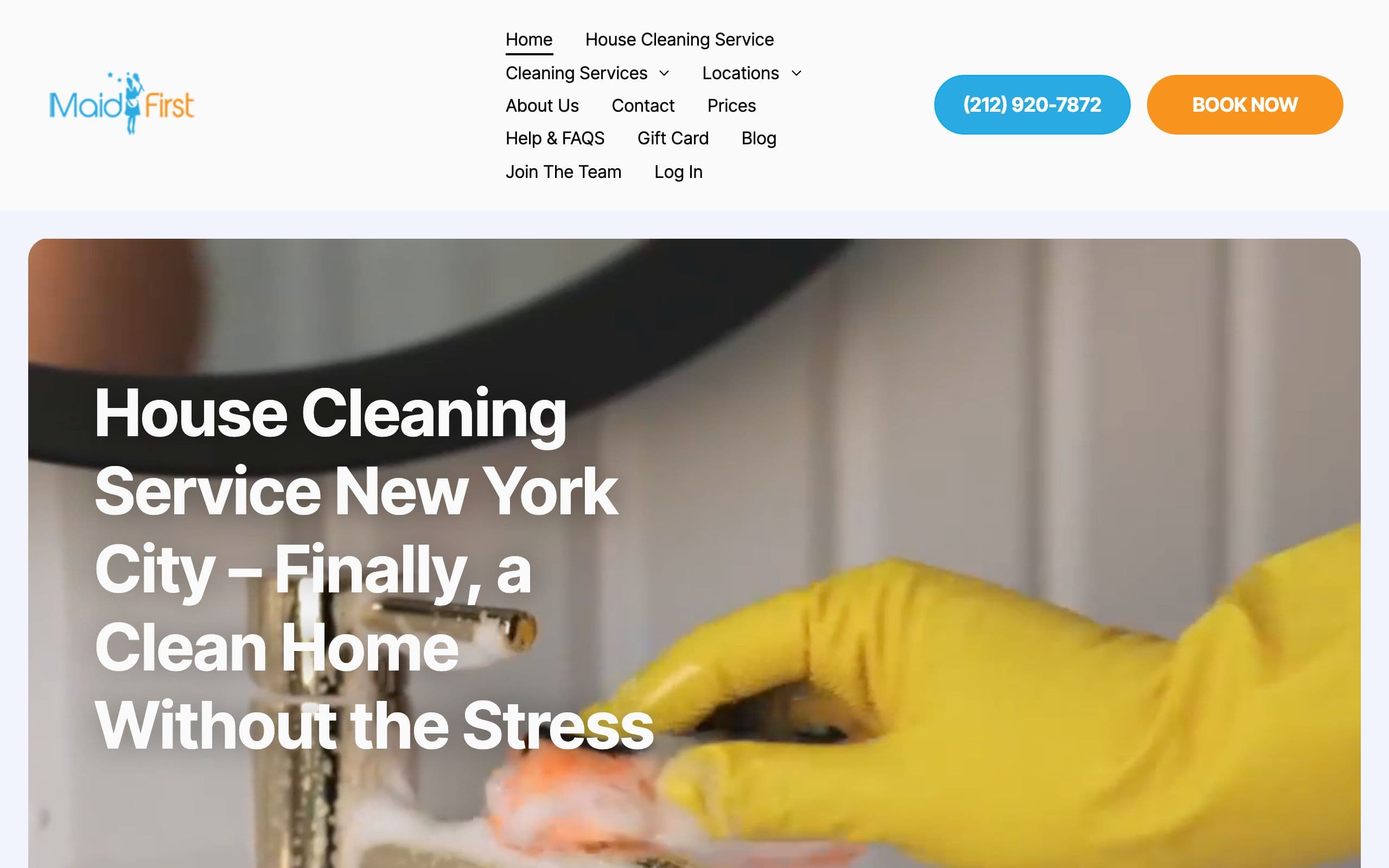 Homepage of Maid First