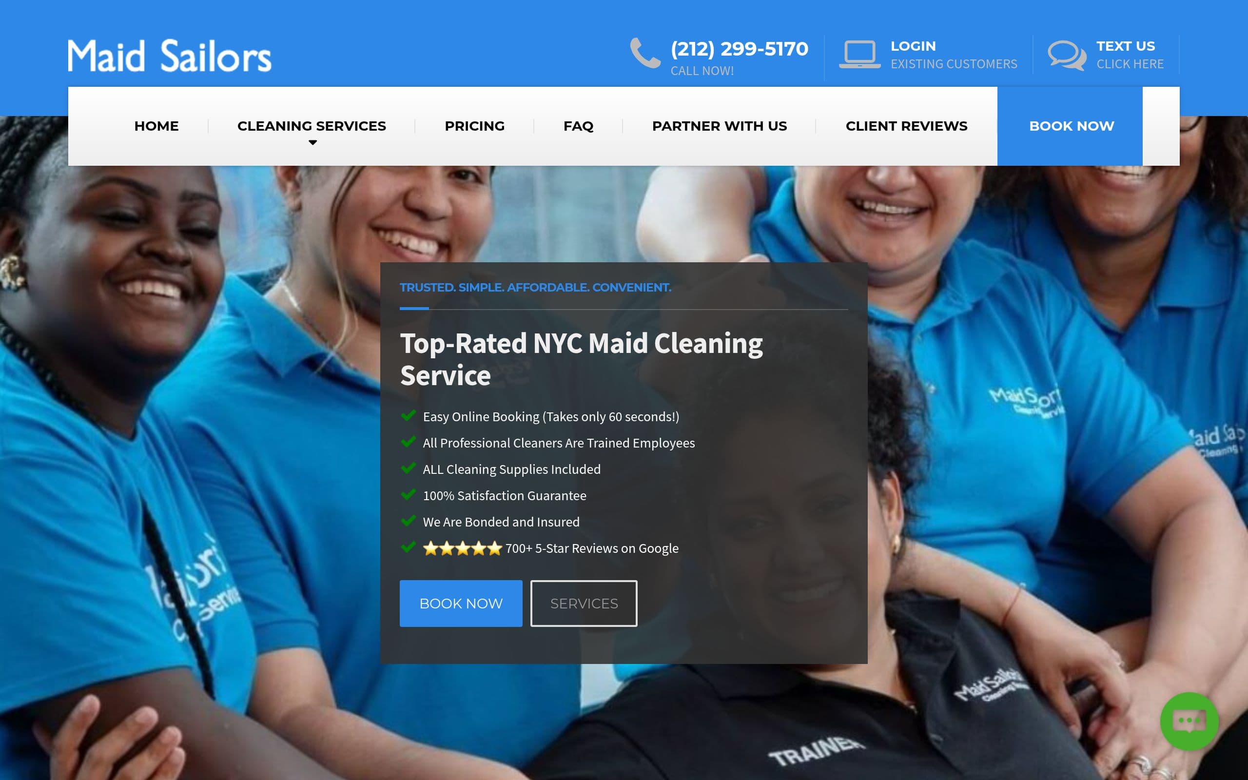 Homepage of Maid Sailors